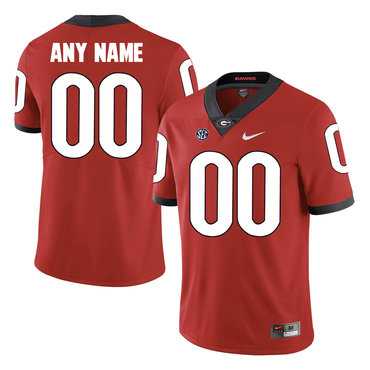 Men%27s Georgia Bulldogs Red Customized College Football Jersey